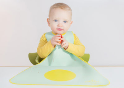 kinderlätzchen mint und gelb